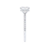 1.30 CT Asscher Shaped Hidden Halo Moissanite Engagement Ring 1